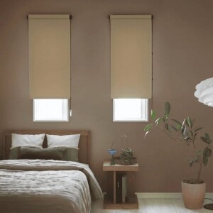 ロールスクリーン-ウォッシャブル遮光 カフェオレ JC-6175