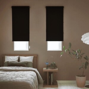 ロールスクリーン-ウォッシャブル遮光 ブラック JC-6176