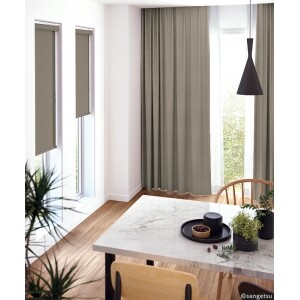 ロールスクリーン -遮光チャイルドセーフティー グレー - JCS-1042