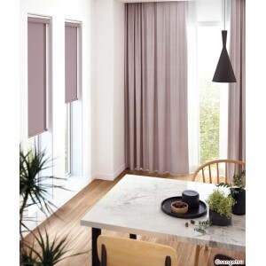 ロールスクリーン -遮光チャイルドセーフティー ピンクグレー - JCS-1046