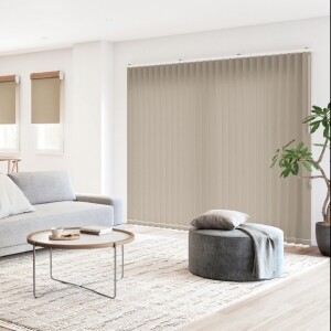 バーチカルブラインド-ファブリックウォッシャブル- ミディアムグレー JC-6097