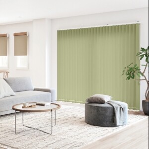 バーチカルブラインド-ファブリックウォッシャブル- リーフグリーン JC-6102