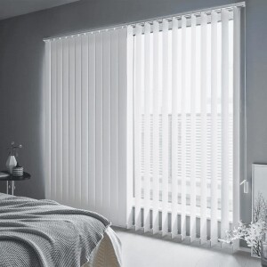 バーチカルブラインド-ファブリックウォッシャブル遮光- ホワイト JC-6146