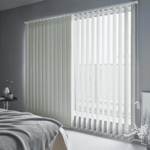 バーチカルブラインド-ファブリックウォッシャブル遮光- オフホワイト JC-6147