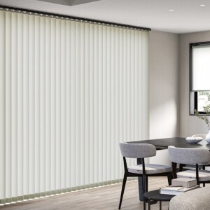 バーチカルブラインド-Nプレーンウォッシャブル- グレーアイボリー JC-6006