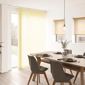 バーチカルブラインド-省エネウォッシャブル- イエローアイボリー JC-6262