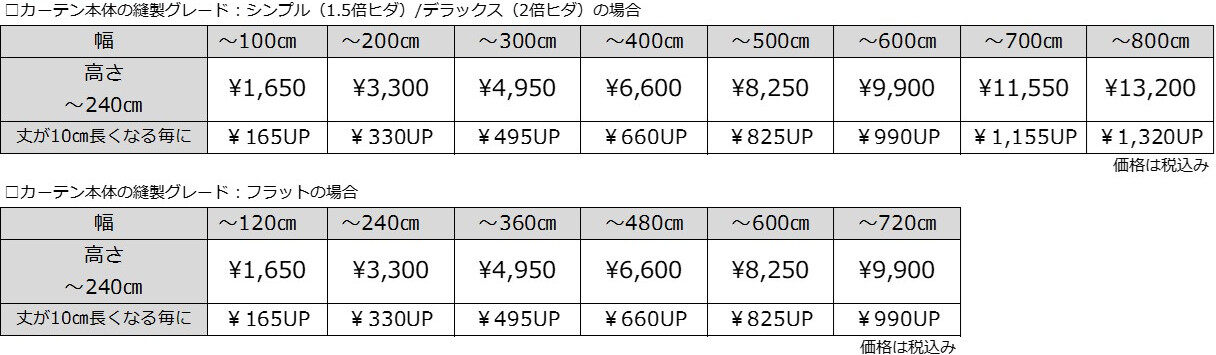 価格表