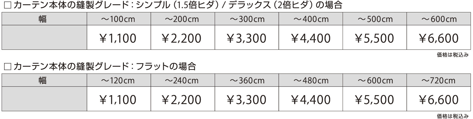 価格表