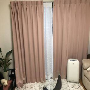 ツル カーテン J 677 ピンクベージュ 公式 ジャストカーテン オンラインショップ