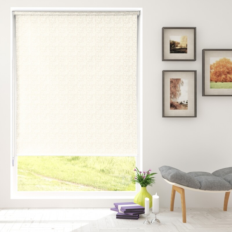 つっぱりロールスクリーン -遮光1級- ナチュラル JCL-3027