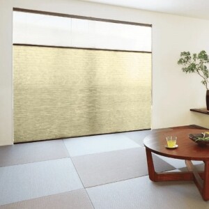 プリーツスクリーン-和紙調A- グリーンベージュ JC-50180
